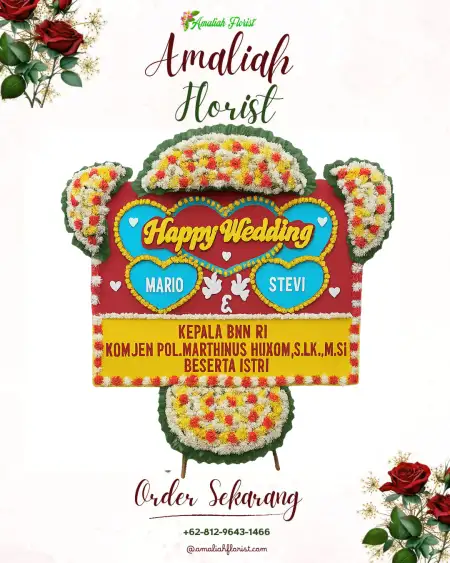 Papan Bunga Pernikahan Way Sindi